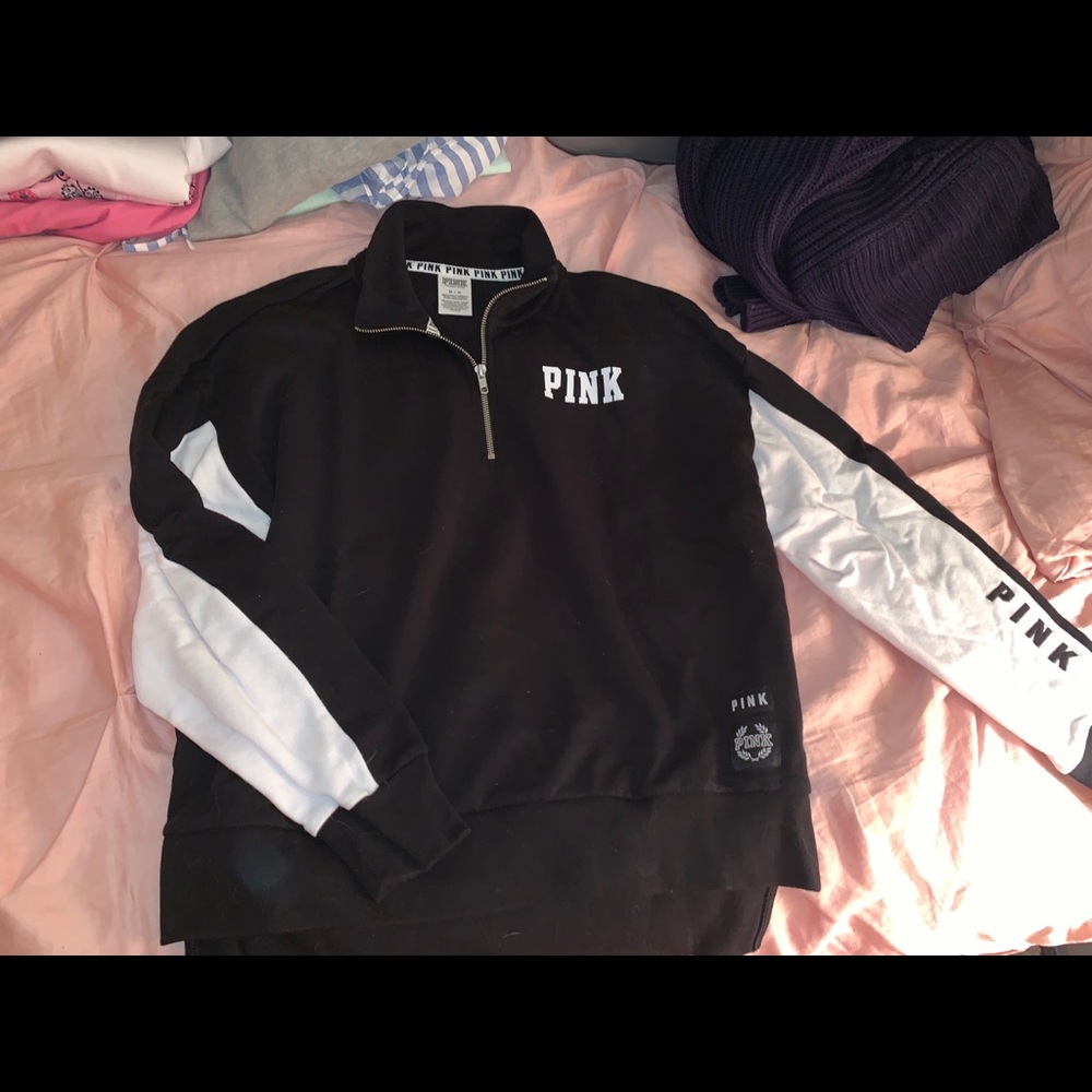 PINK Black Quarter Zip